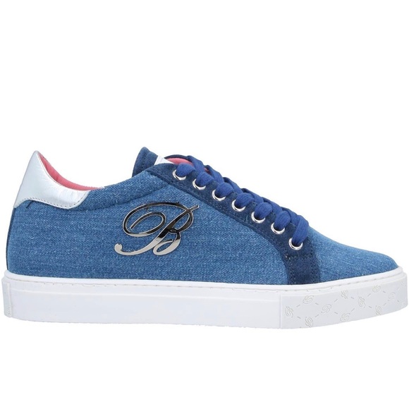 BLUMARINE Women’s Denim Sneakers New in the Box - Picture 2 of 6